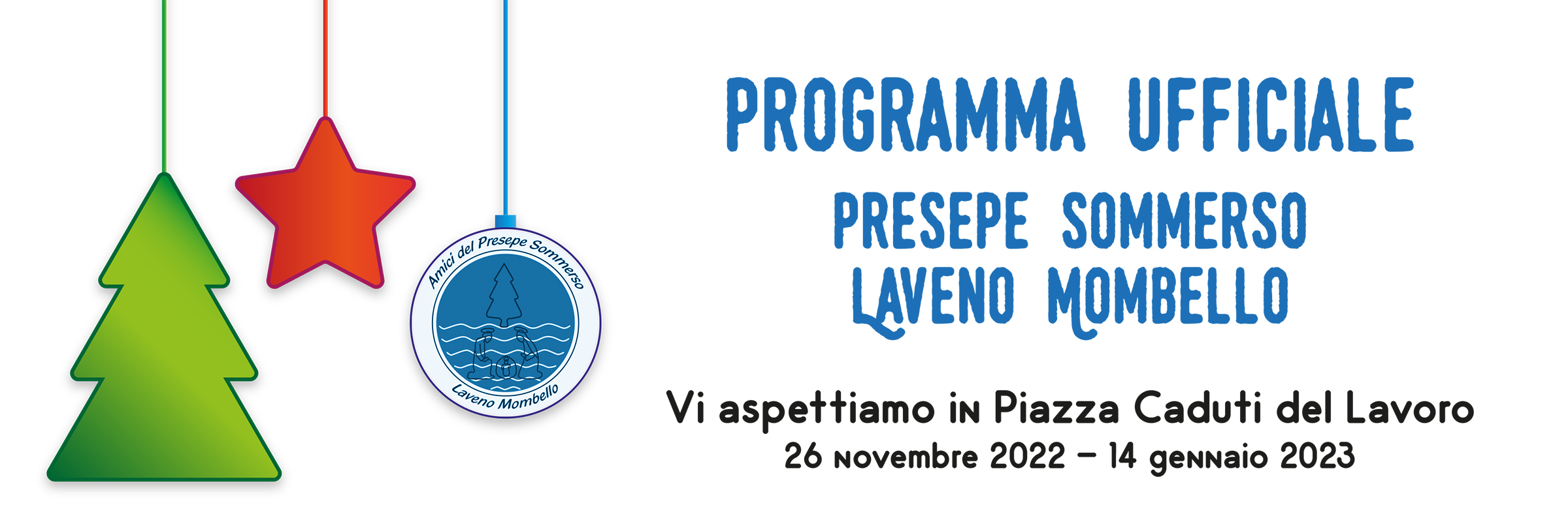 Il programma ufficiale della 43esima edizione del Presepe Sommerso lavenese